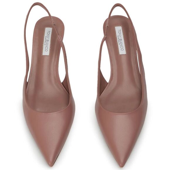 Tony Bianco Blush Pink Slingback Heels | Size 7.5 | Pointed Toe - Picture 1 of 8